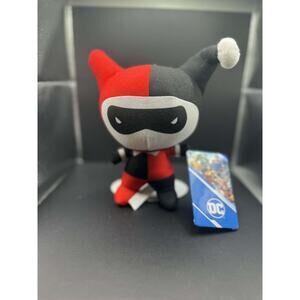 DC Justice League Harley Quinn 6" Plush Super Hero Chibi Nwt Soft Toy Red Black